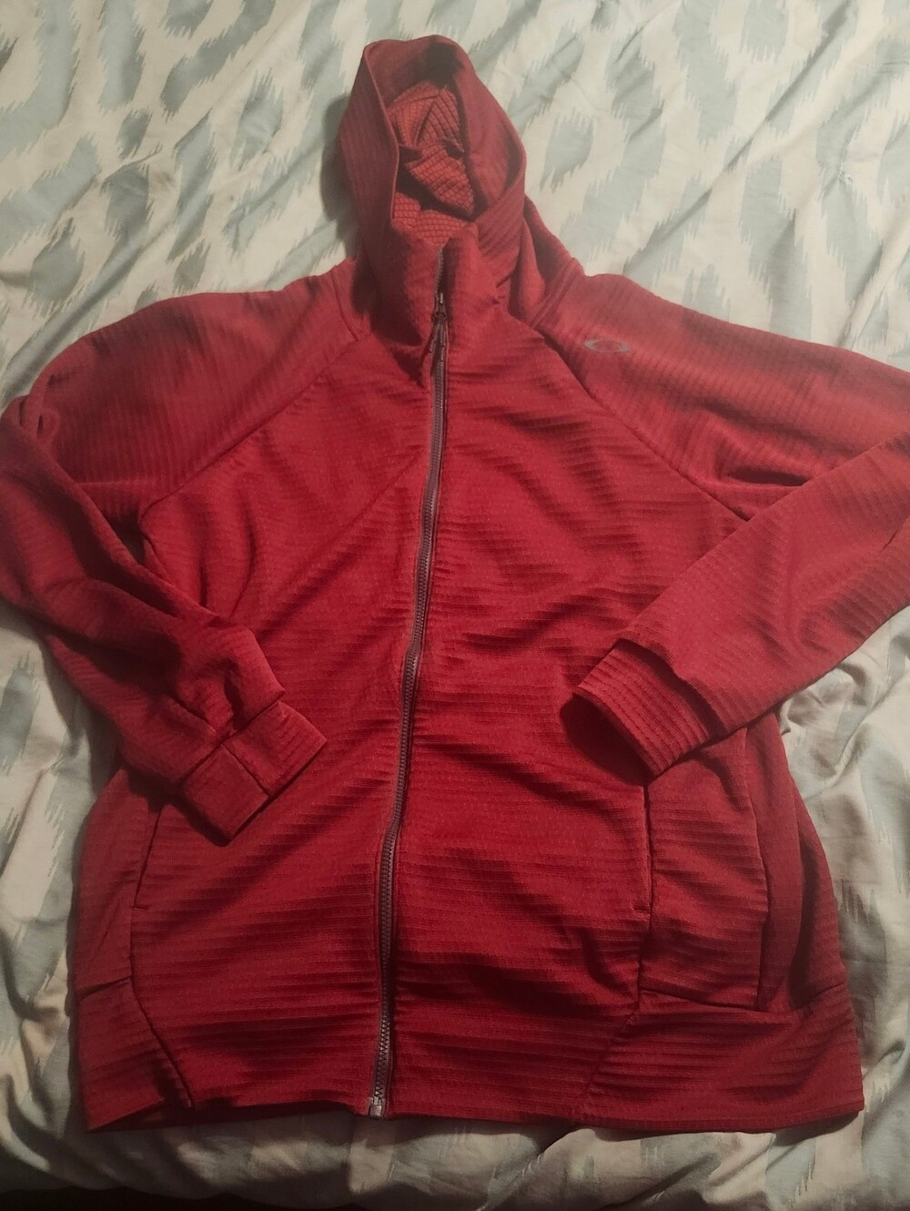 Oakley Zip Hoodie Dark Red Gorpcore Outdoor Soft She’ll Men's Size Large